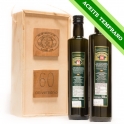 ACEITE TEMPRANO - Estuche madera 2 botellas de cristal de 0,5L aceite de oliva virgen extra