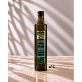 CAJA: 12 botellas de cristal de 0,5L aceite de oliva virgen extra