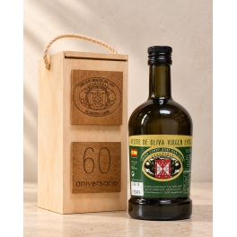 Estuche 60 Aniversario: 3 botellas de cristal de 0,5 L. Aceite de oliva virgen extra